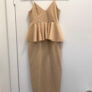 NWT Missguided Peplum Midi Dress - size 0